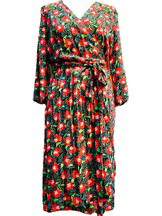 Robe cache-coeur hibiscus écoresponsable femme Aatise